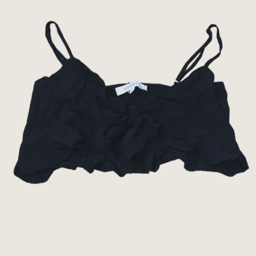 NWT Olivaceous crop tie top